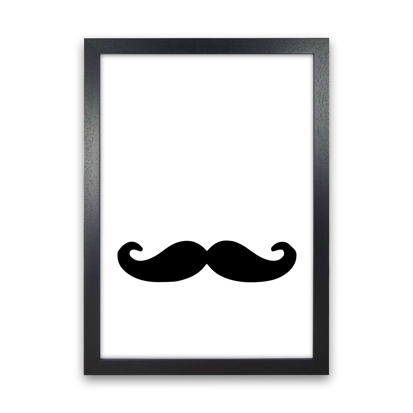 Moustache Modern Print Black Grain