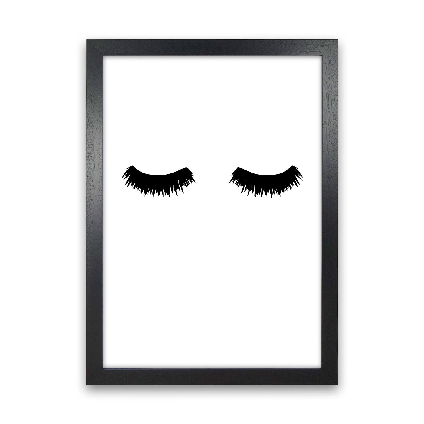 Lashes Modern Print Black Grain