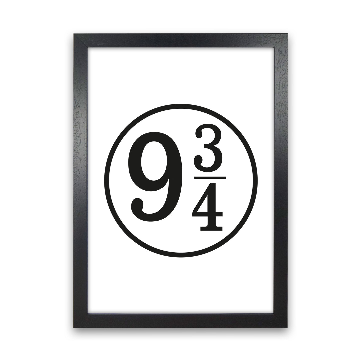 Platform 9 And 3/4 Framed Typography Wall Art Print Black Grain
