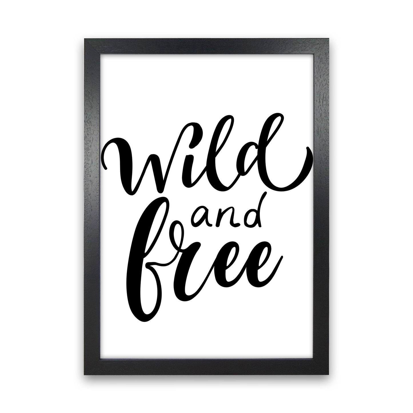 Wild And Free Modern Print Black Grain