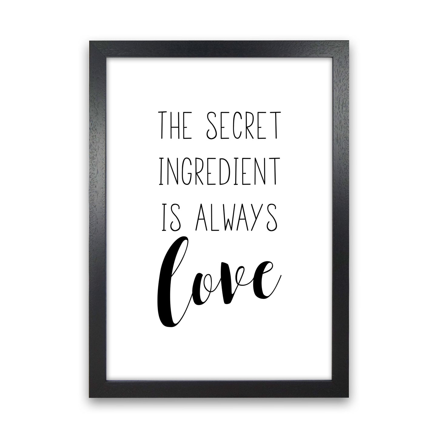 The Secret Ingredient Modern Print Black Grain