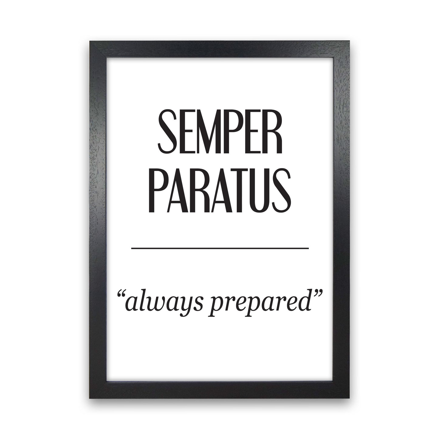 Semper Paratus Modern Print Black Grain