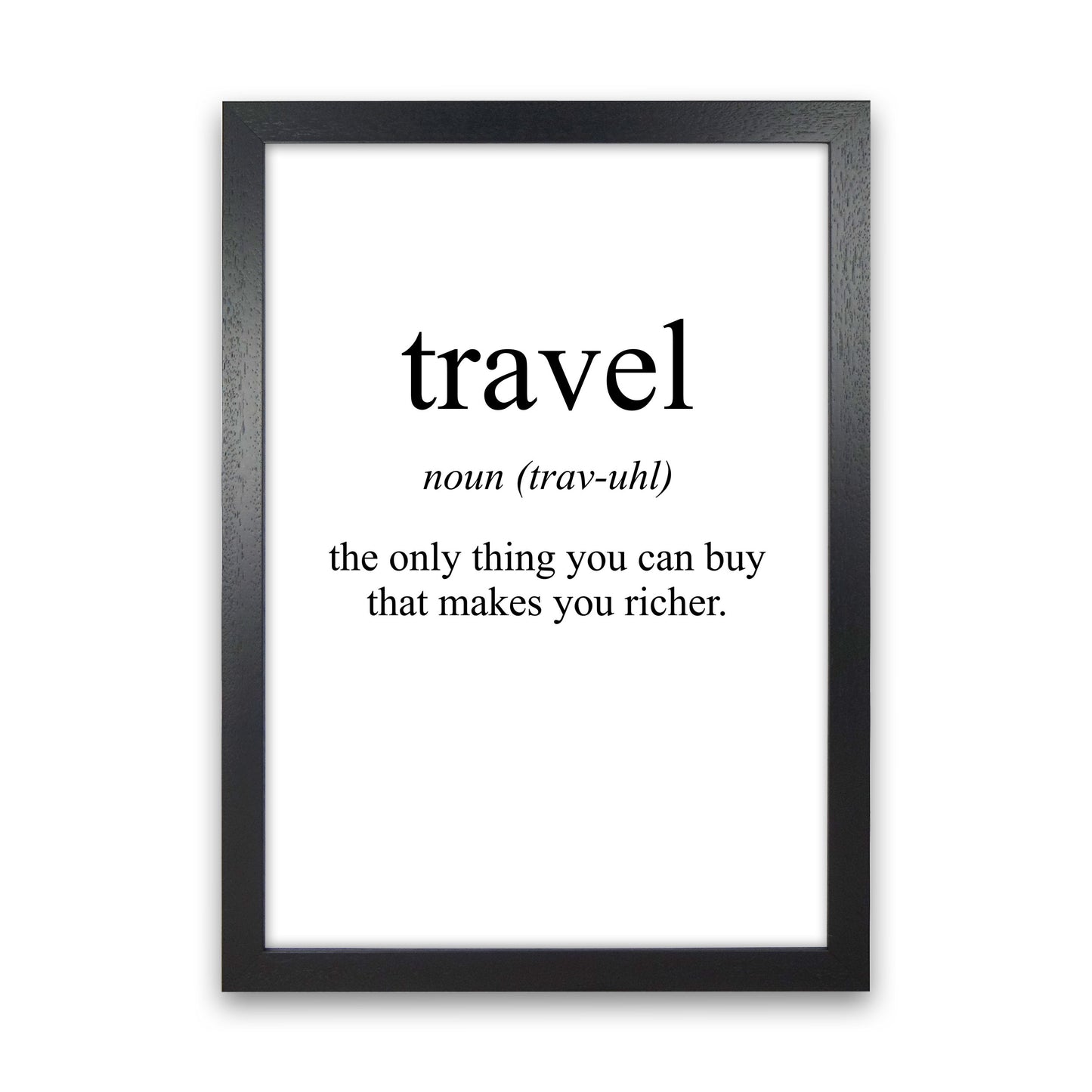 Travel Modern Print Black Grain