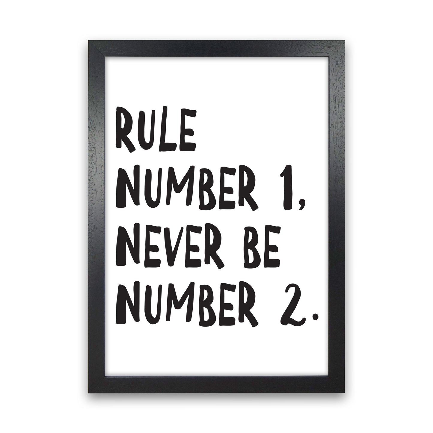Rule Number One Modern Print Black Grain
