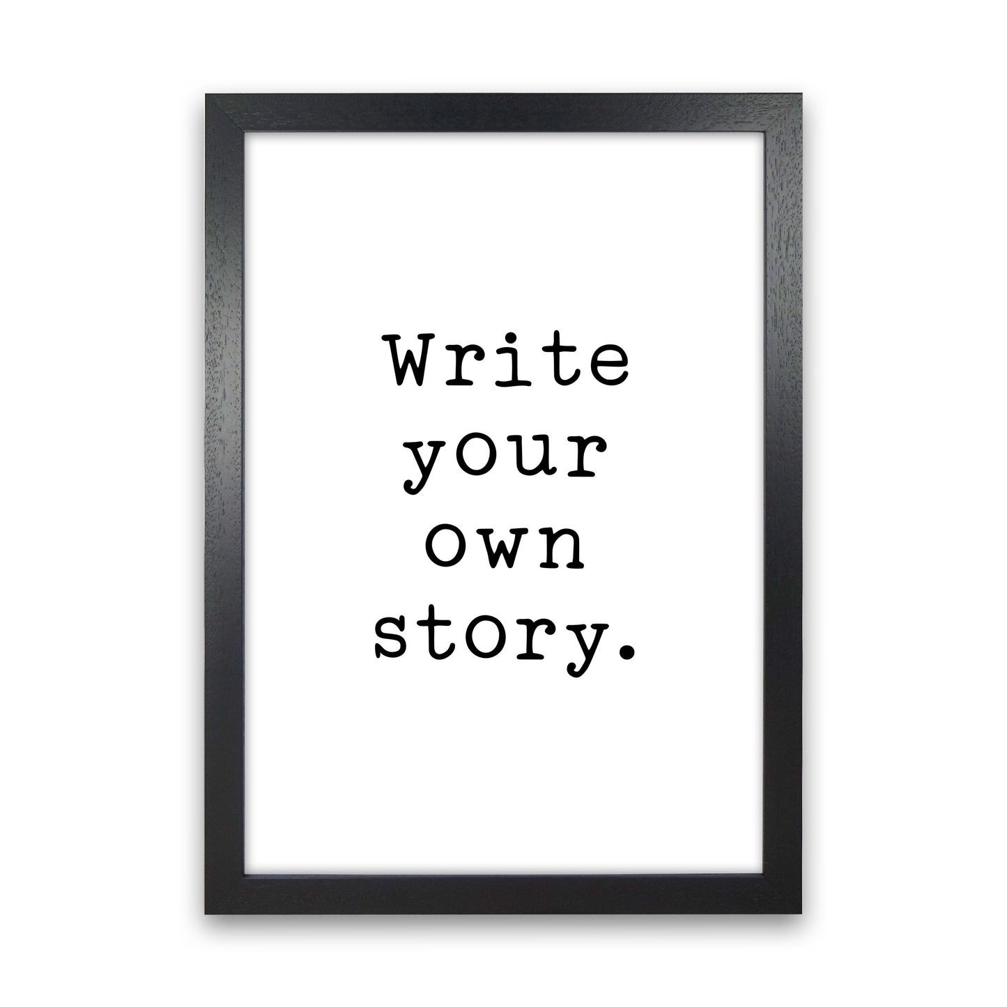 Write Your Own Story Modern Print Black Grain