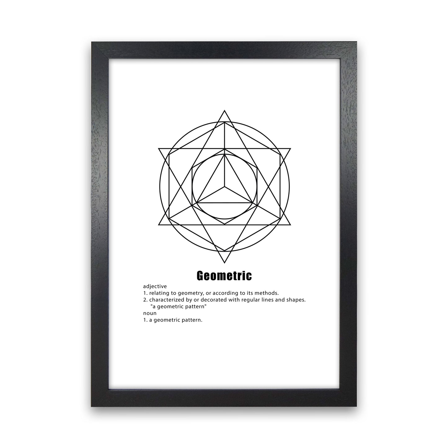 Geometric Meaning 6 Modern Print Black Grain