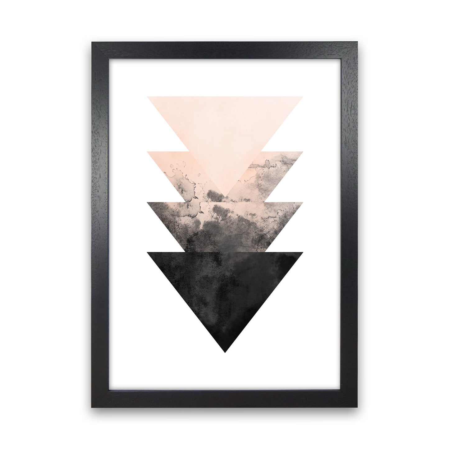 Nude And Black Watercolour 4 Art Print by Pixy Paper Black Grain