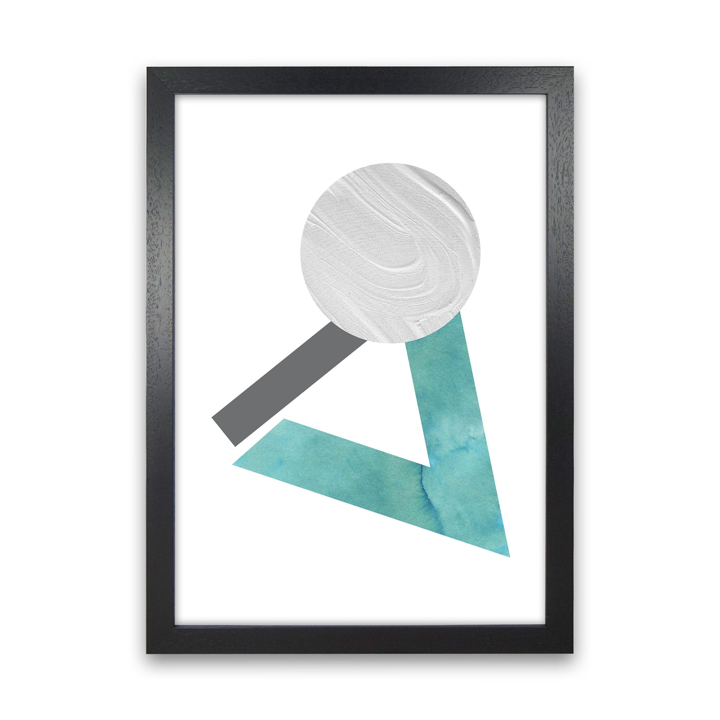 Marble Teal And Silver 3 Art Print by Pixy Paper Black Grain
