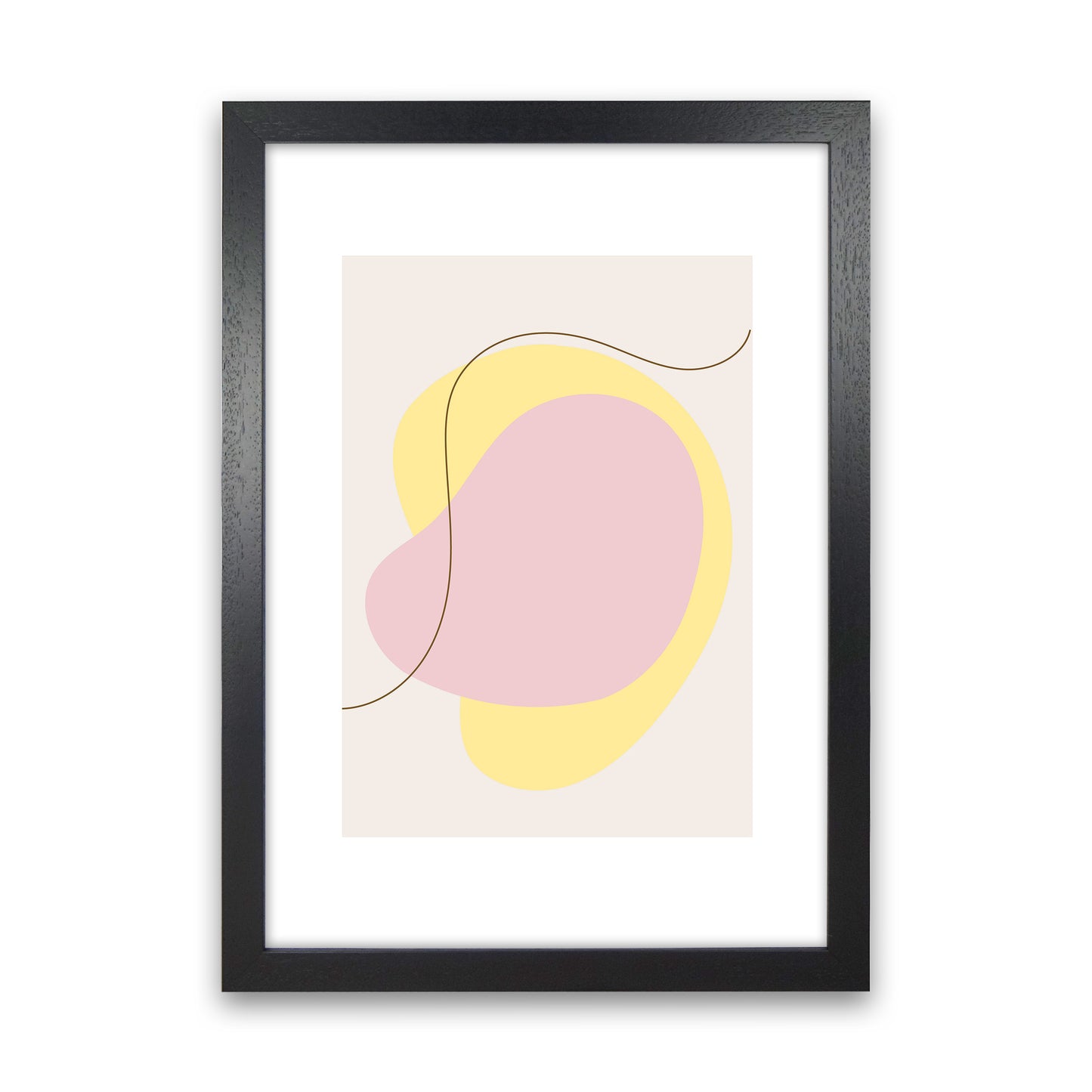 Mila Pink Abstract N22 Art Print by Pixy Paper Black Grain
