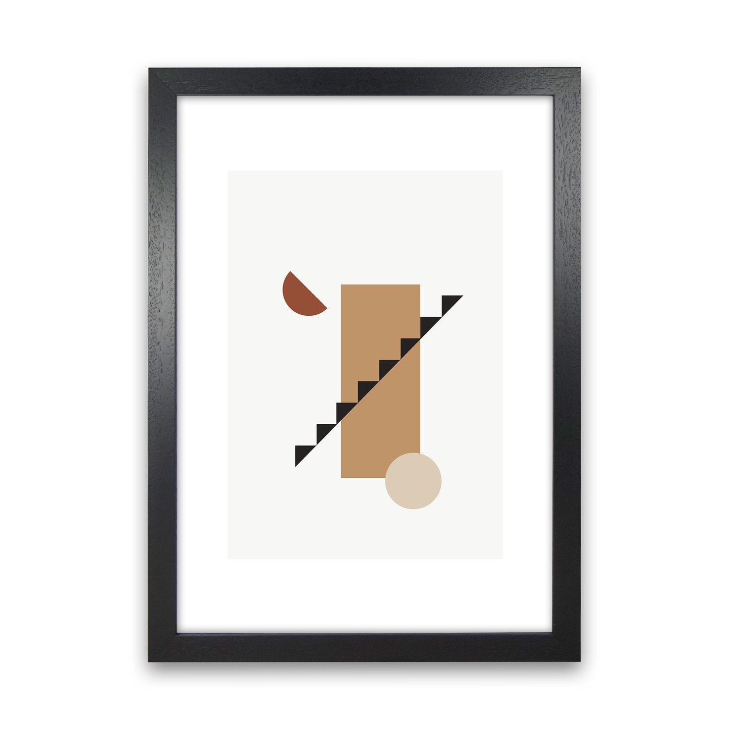Mica Sand Stairs N22 Art Print by Pixy Paper Black Grain