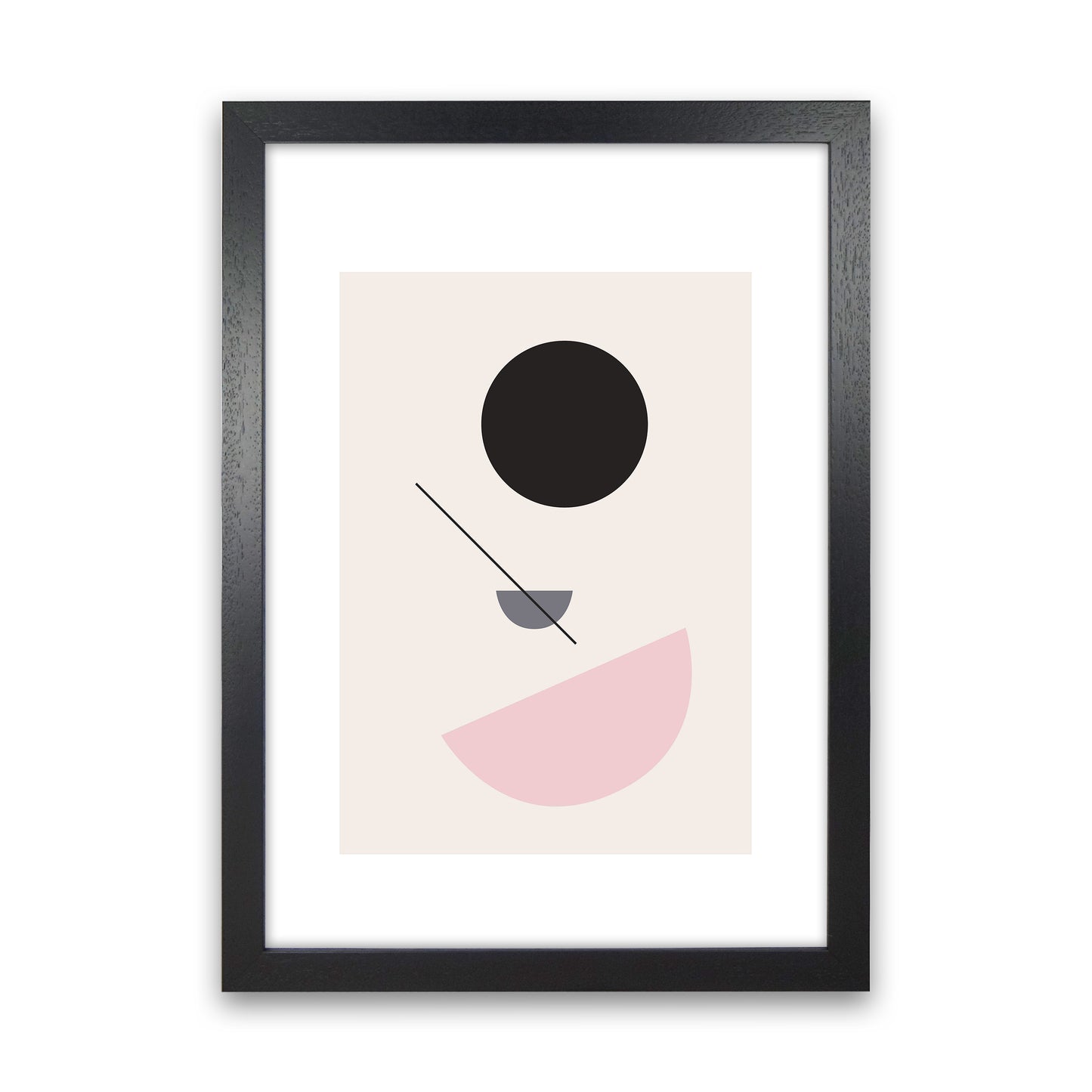 Mila Abstract N3 Art Print by Pixy Paper Black Grain