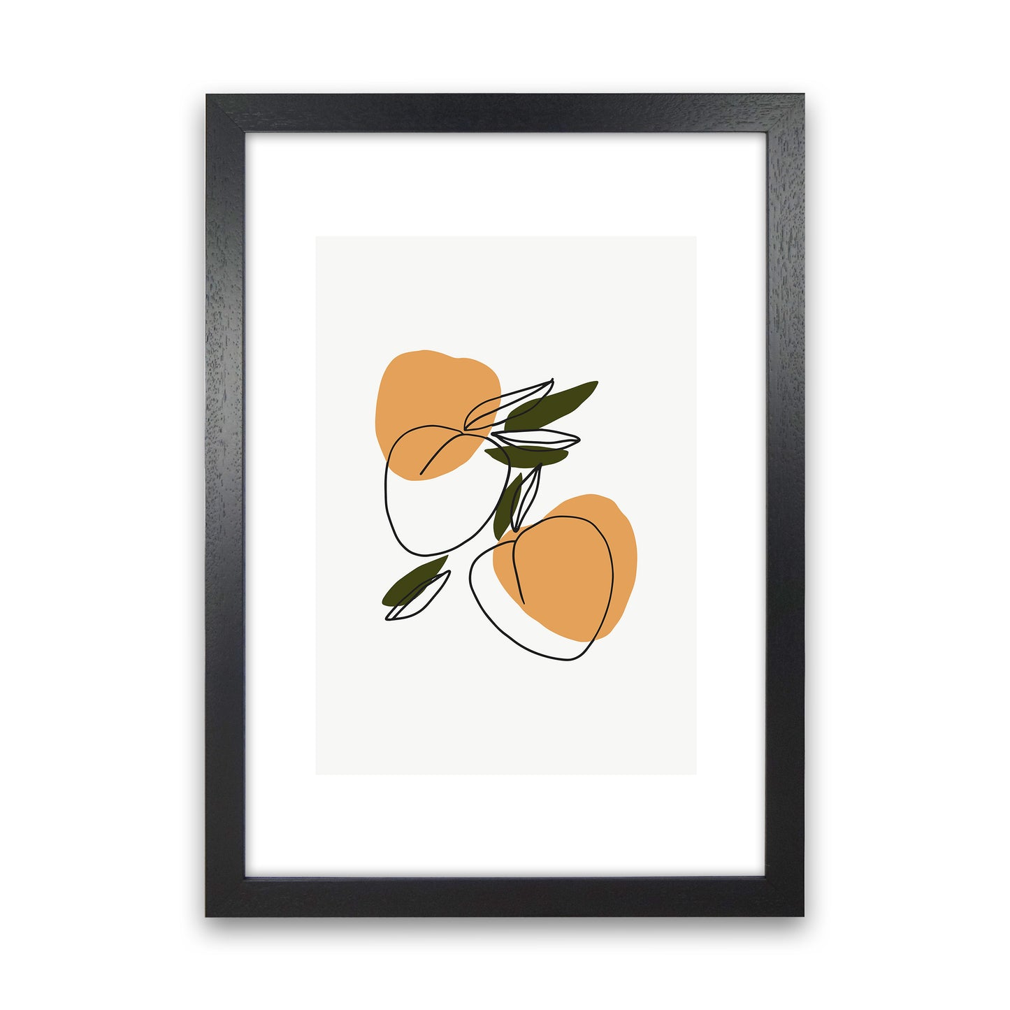 Mica Apricots N3 Art Print by Pixy Paper Black Grain