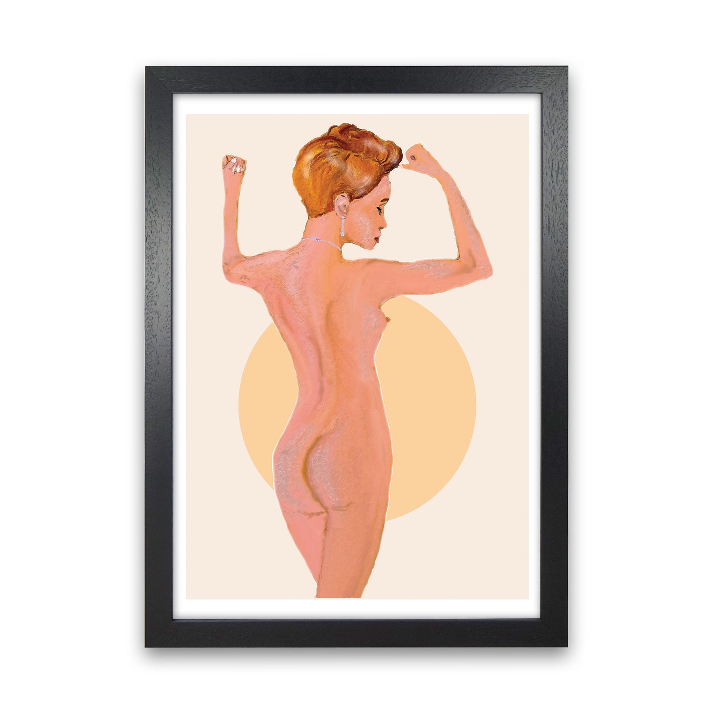 Nude Woman Art Print by Pixy Paper Black Grain
