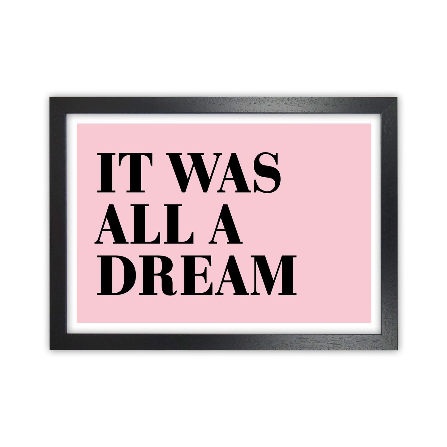 It Was All A Dream Neon Funk Art Print by Pixy Paper Black Grain