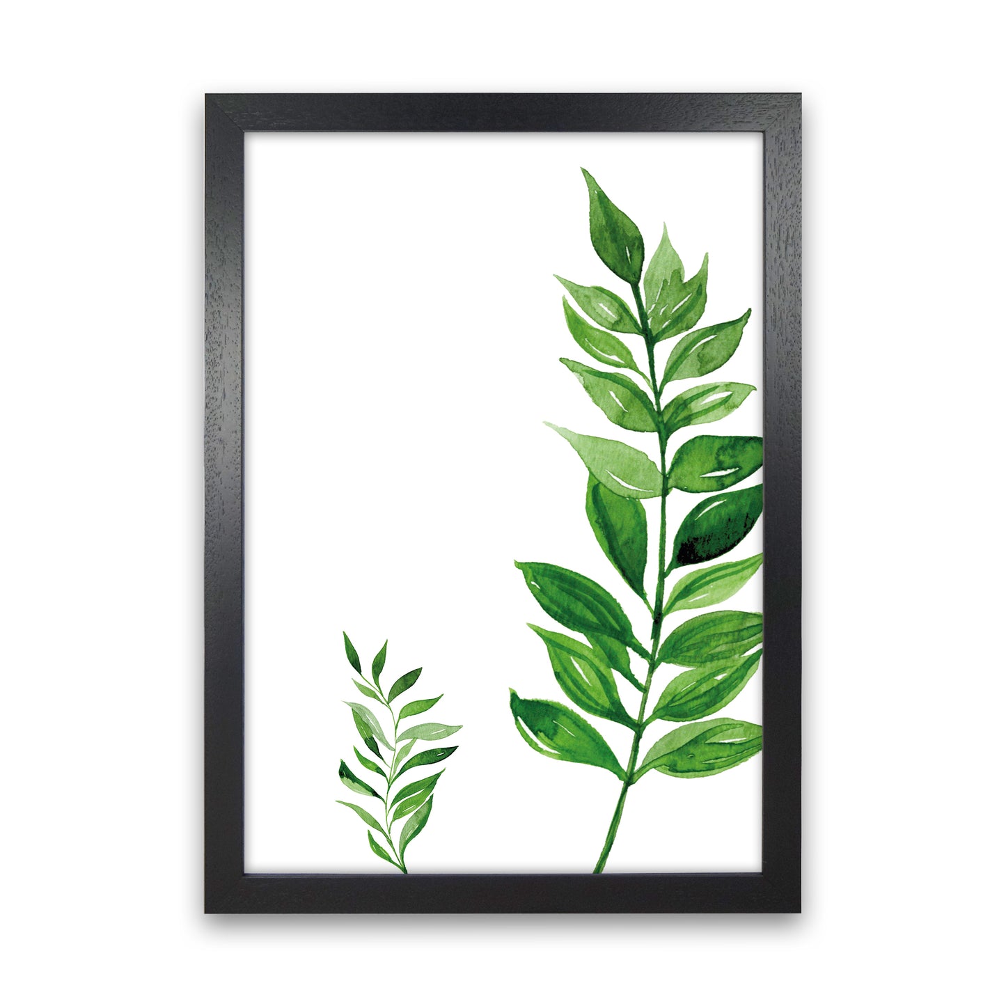 Side Leaf Exotic Art Print by Pixy Paper Black Grain