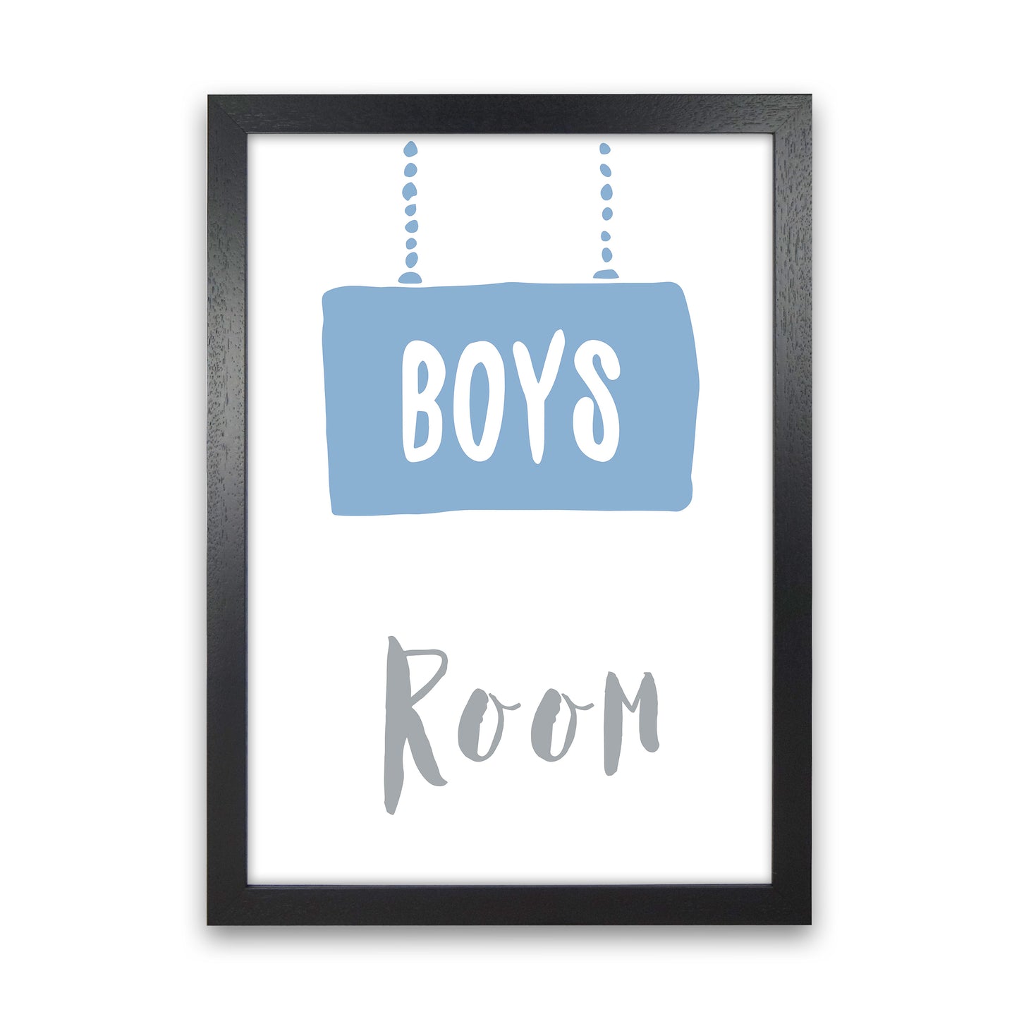 Boys Room Blue Art Print by Pixy Paper Black Grain