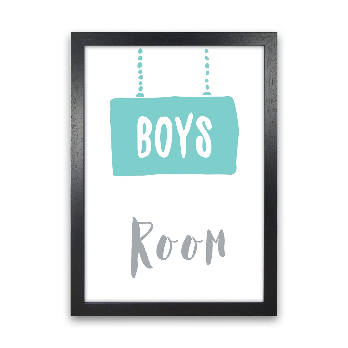 Boys Room Mint Art Print by Pixy Paper Black Grain