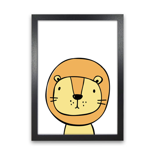 Lion  Art Print by Pixy Paper Black Grain