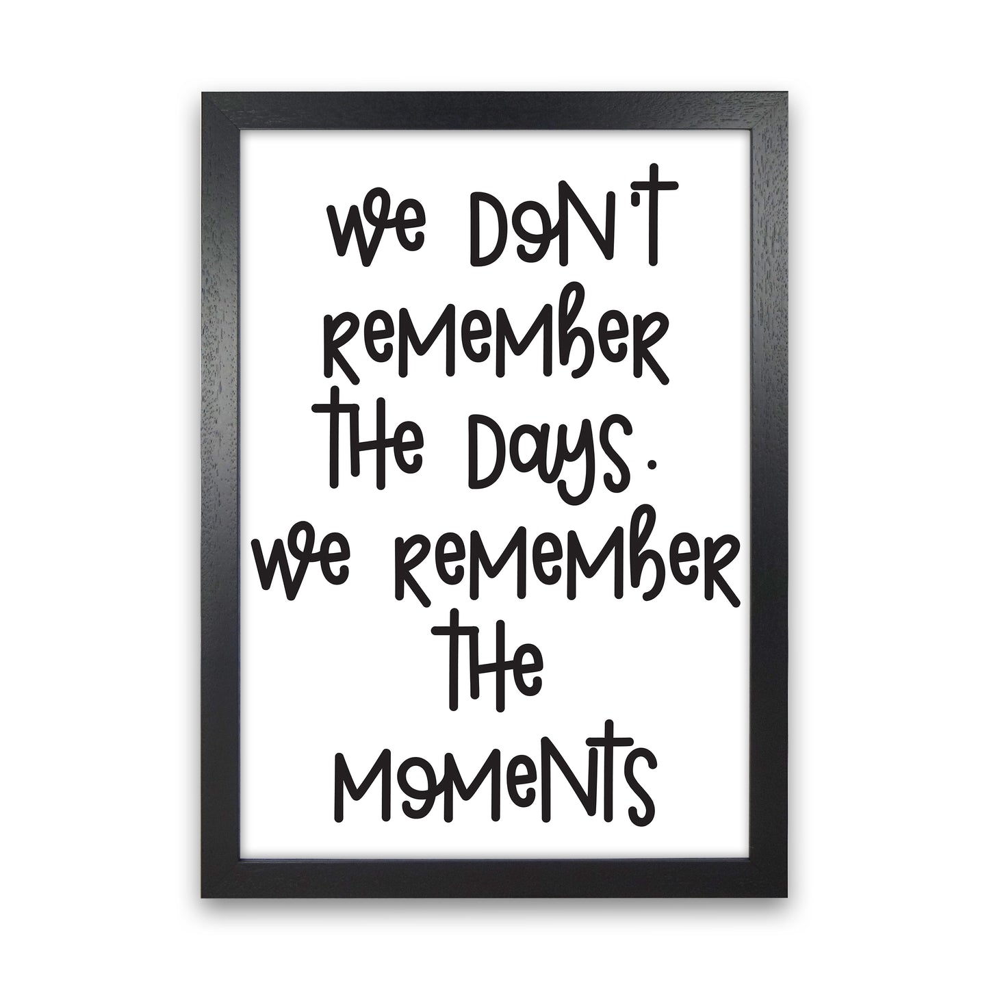 We Don'T Remember The Days Art Print by Pixy Paper Black Grain