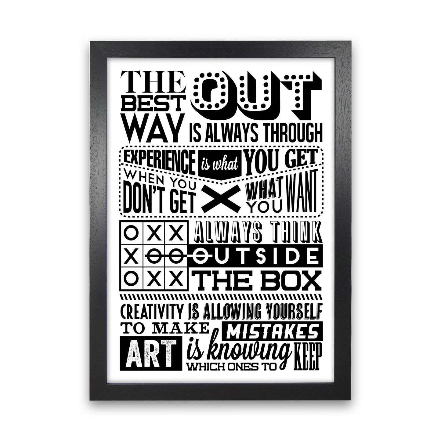 The Best Way Out Vintage Art Print by Pixy Paper Black Grain