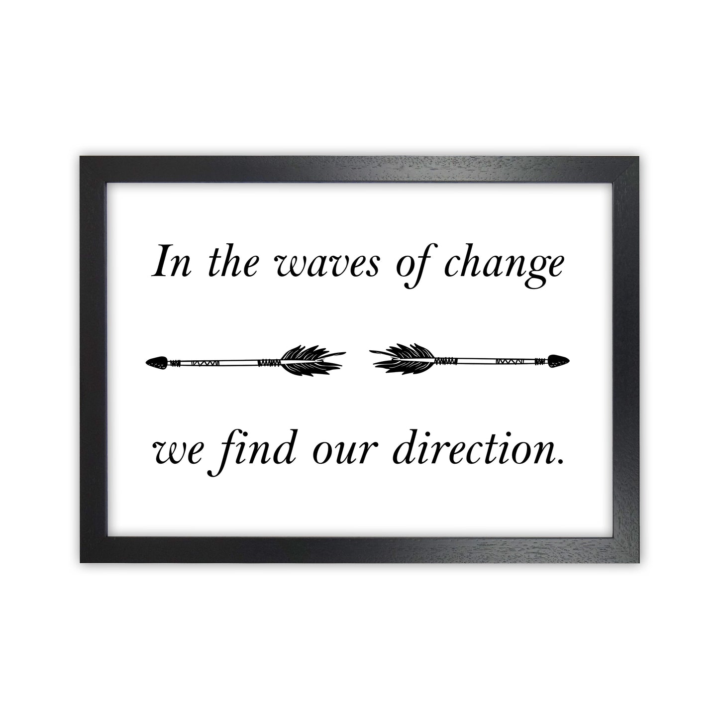 In The Waves Of Change Art Print by Pixy Paper Black Grain