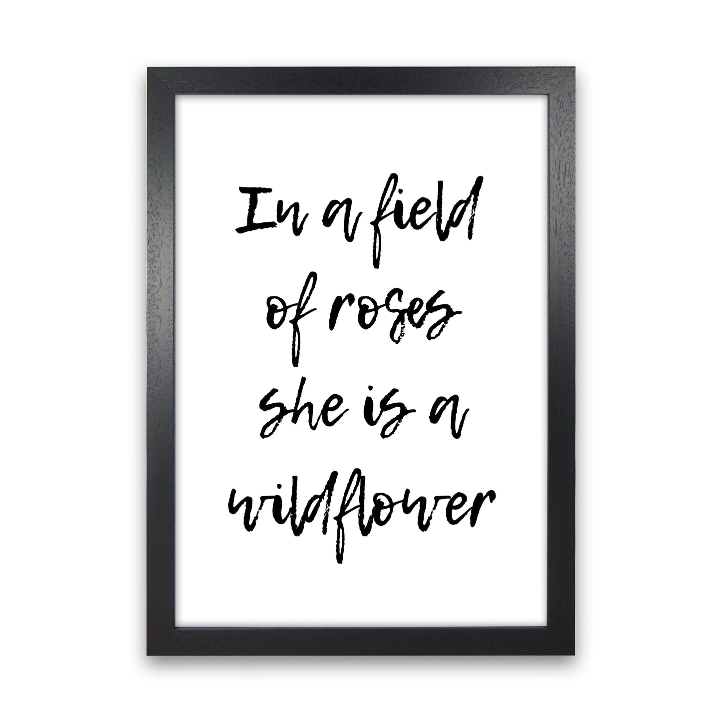 In A Field Of Roses Art Print by Pixy Paper Black Grain