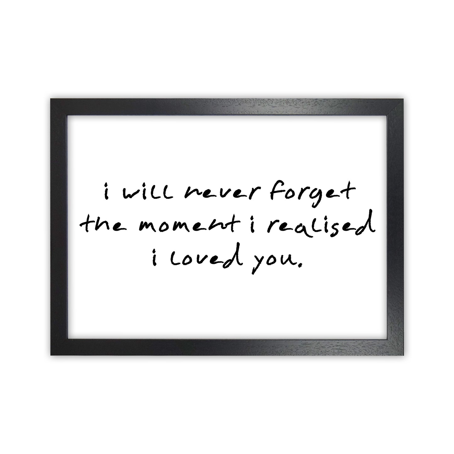 I Will Never Forget Art Print by Pixy Paper Black Grain