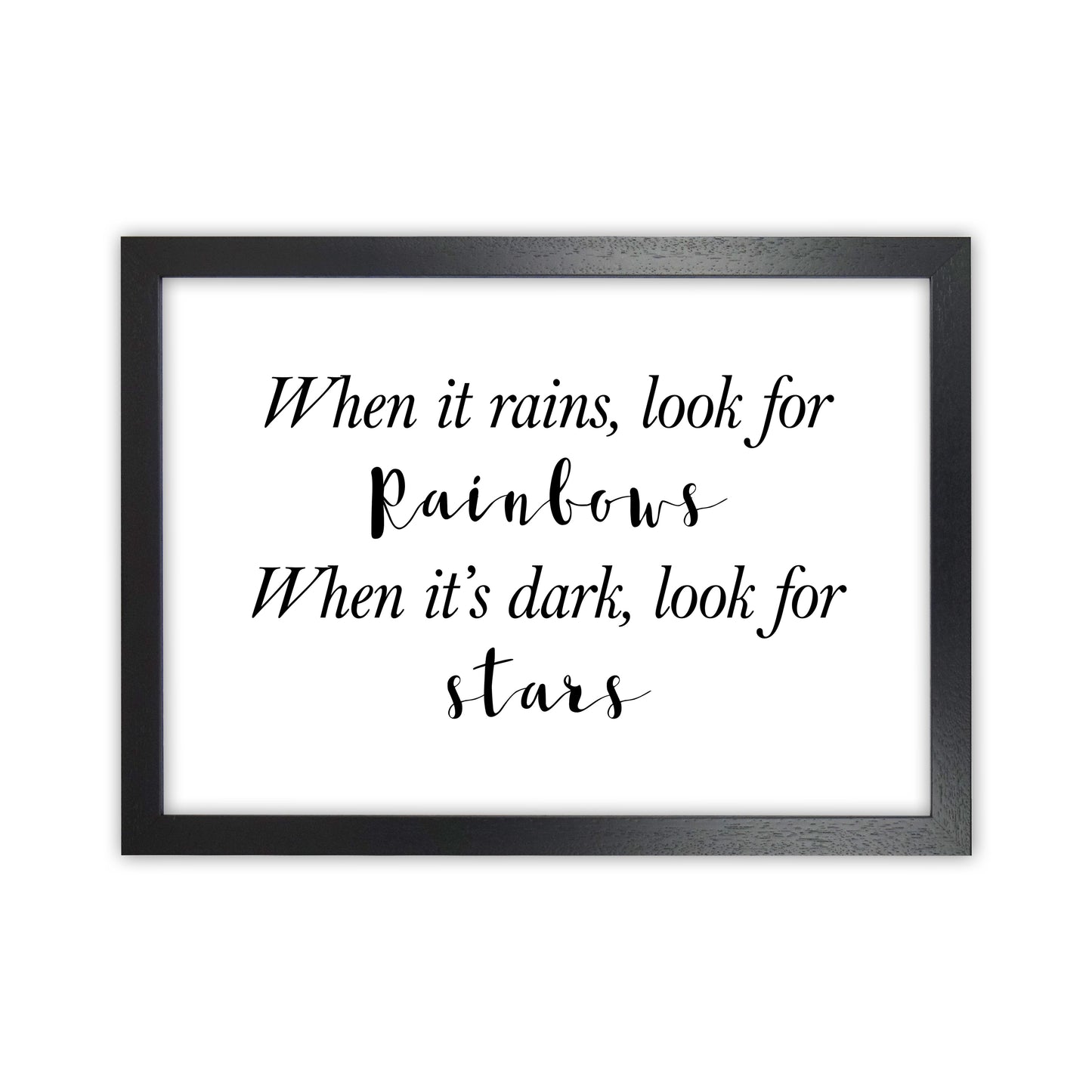When It Rains Art Print by Pixy Paper Black Grain
