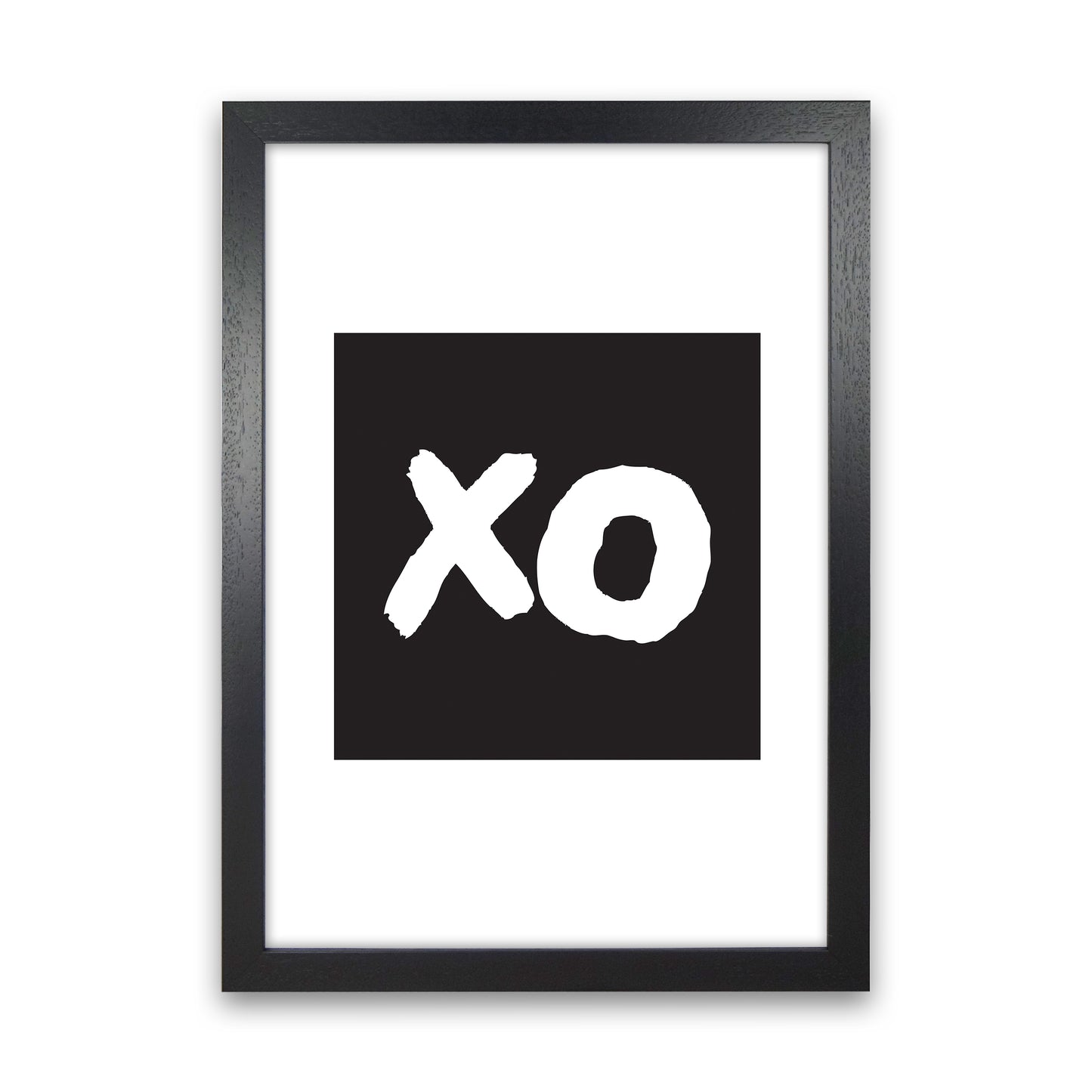 Xo Black Box Art Print by Pixy Paper Black Grain