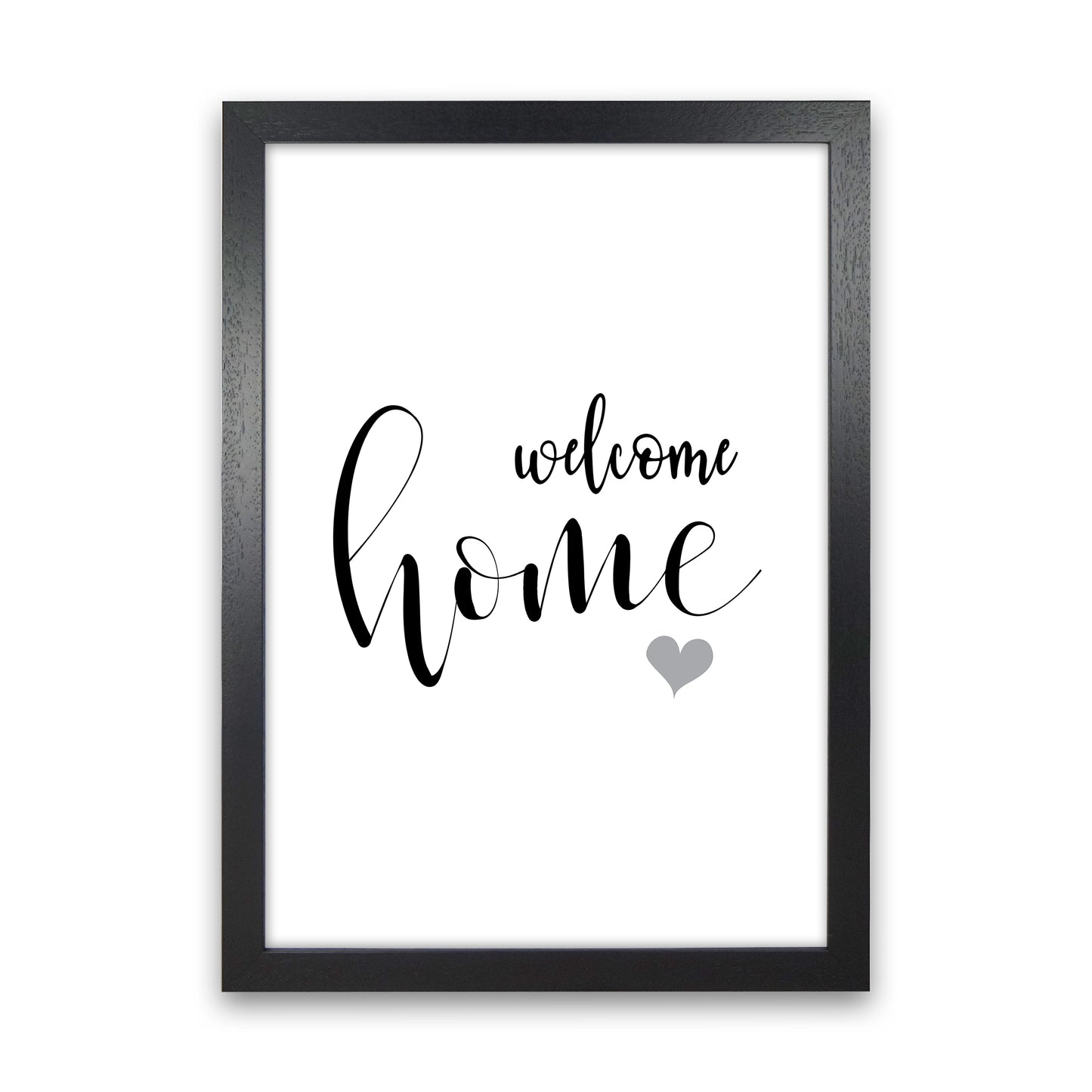Welcome Home Art Print by Pixy Paper Black Grain