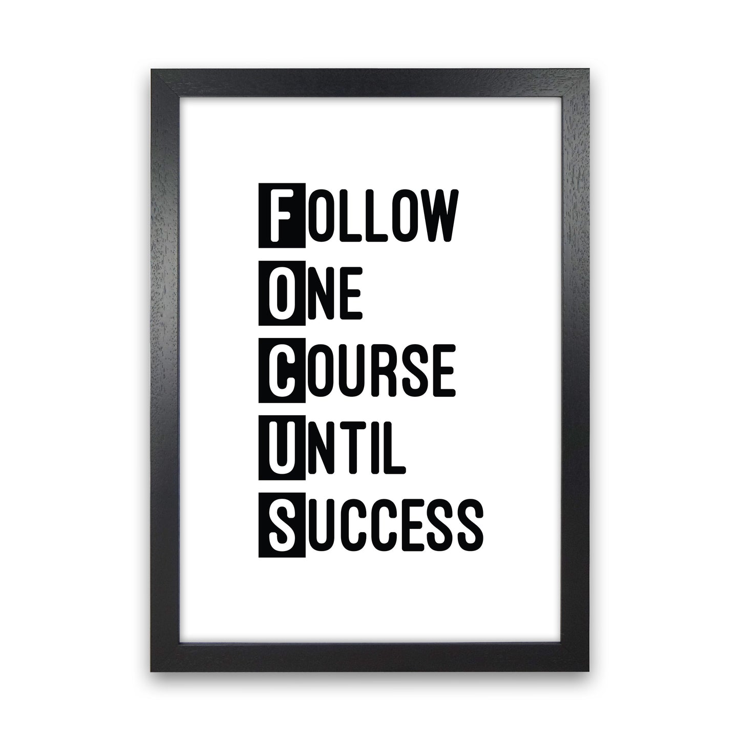 Focus Black Art Print by Pixy Paper Black Grain