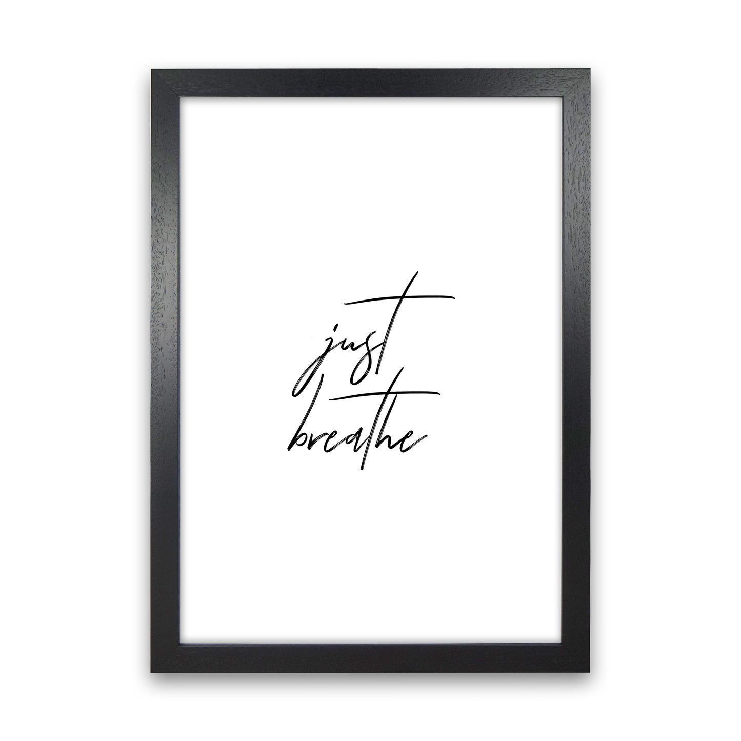 Just Breathe Art Print by Pixy Paper Black Grain