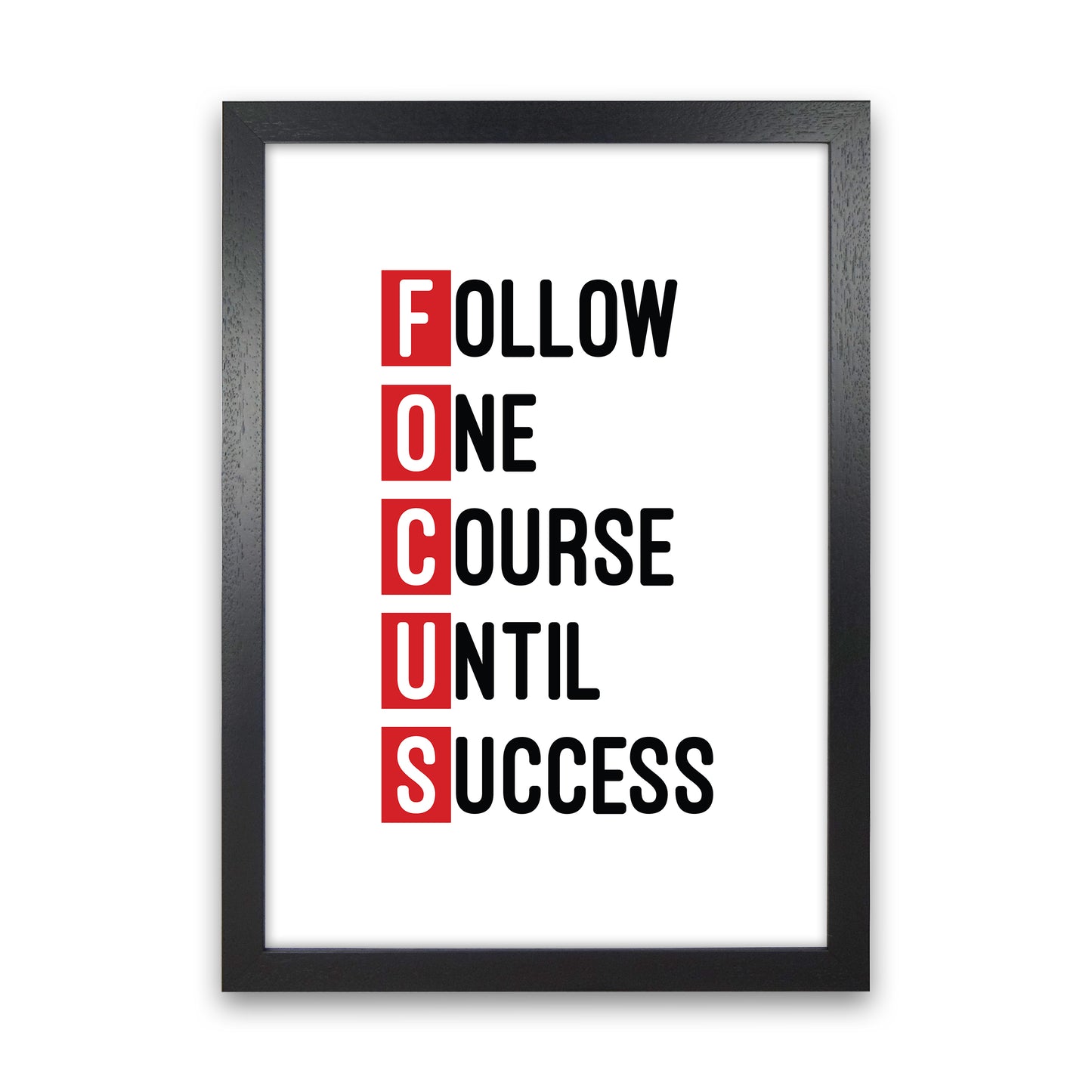 Focus Red Art Print by Pixy Paper Black Grain