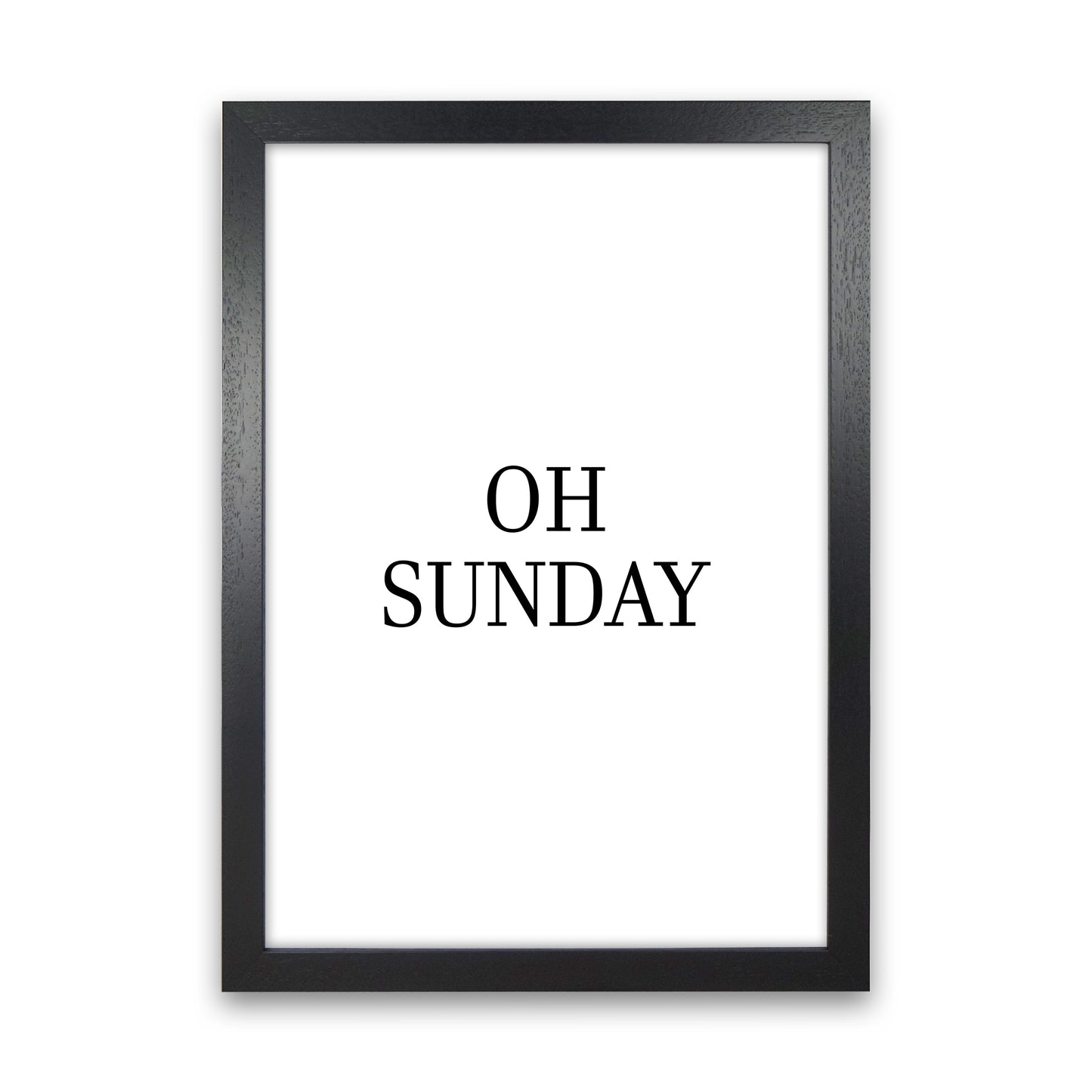 Oh Sunday Art Print by Pixy Paper Black Grain