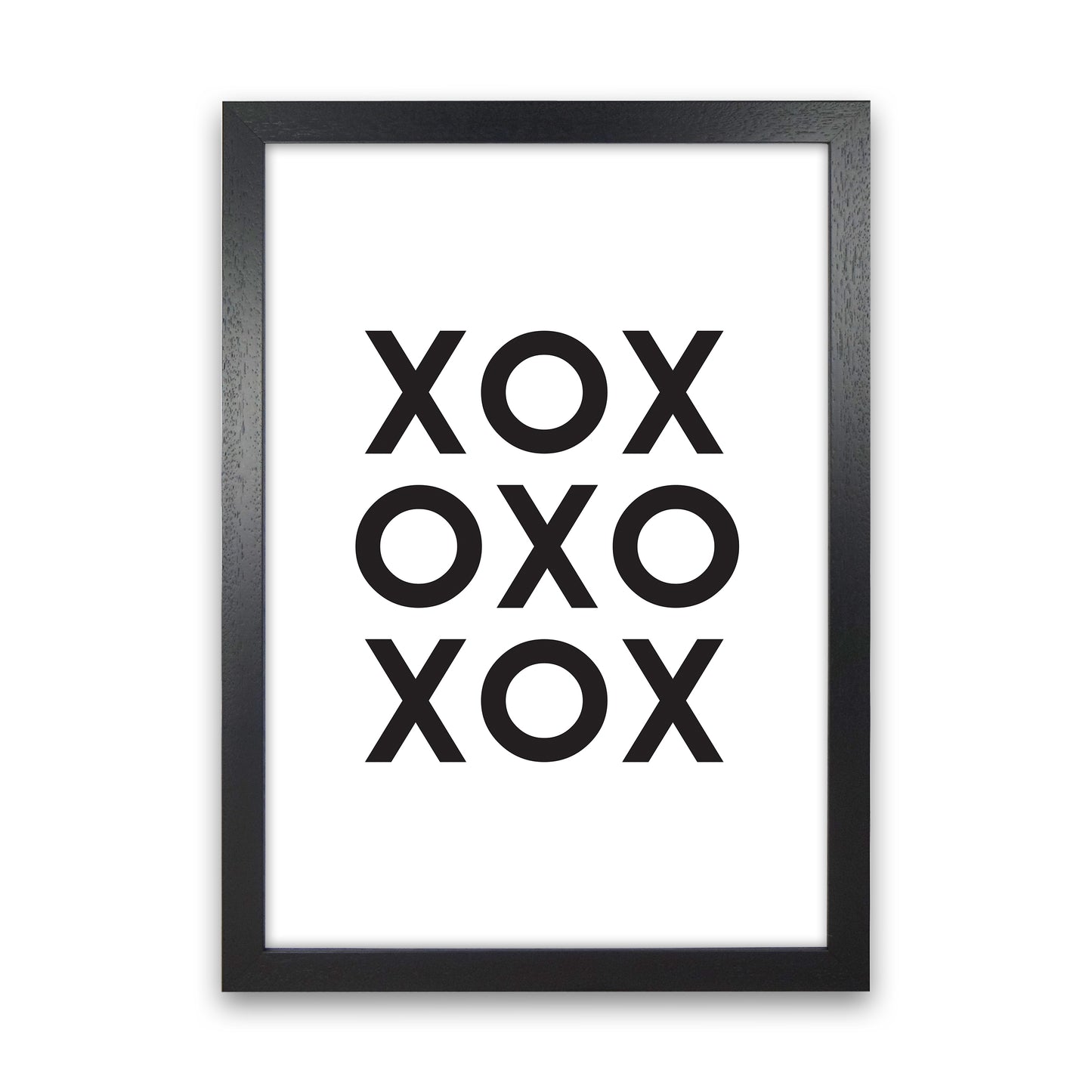 Xox Art Print by Pixy Paper Black Grain