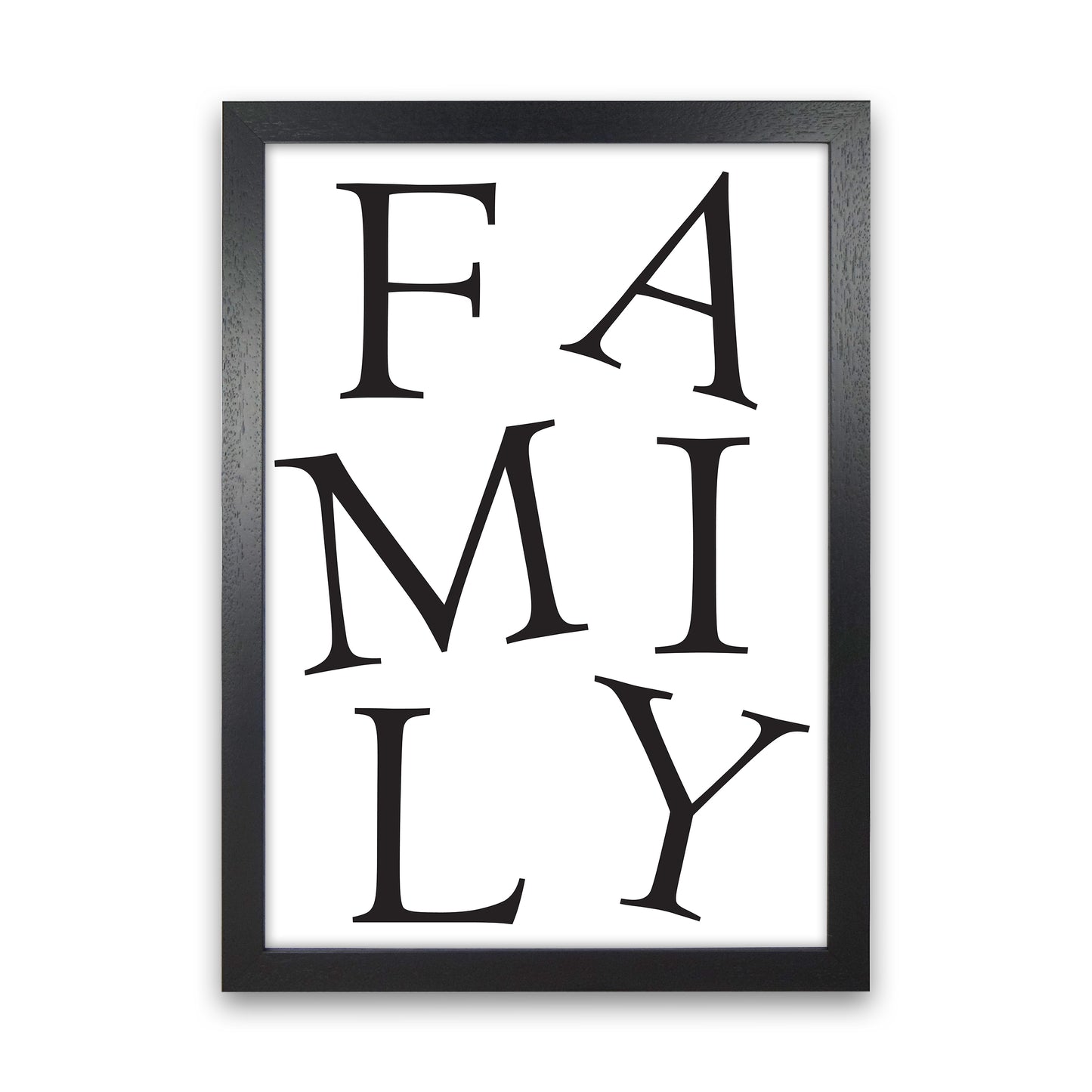 Family Art Print by Pixy Paper Black Grain