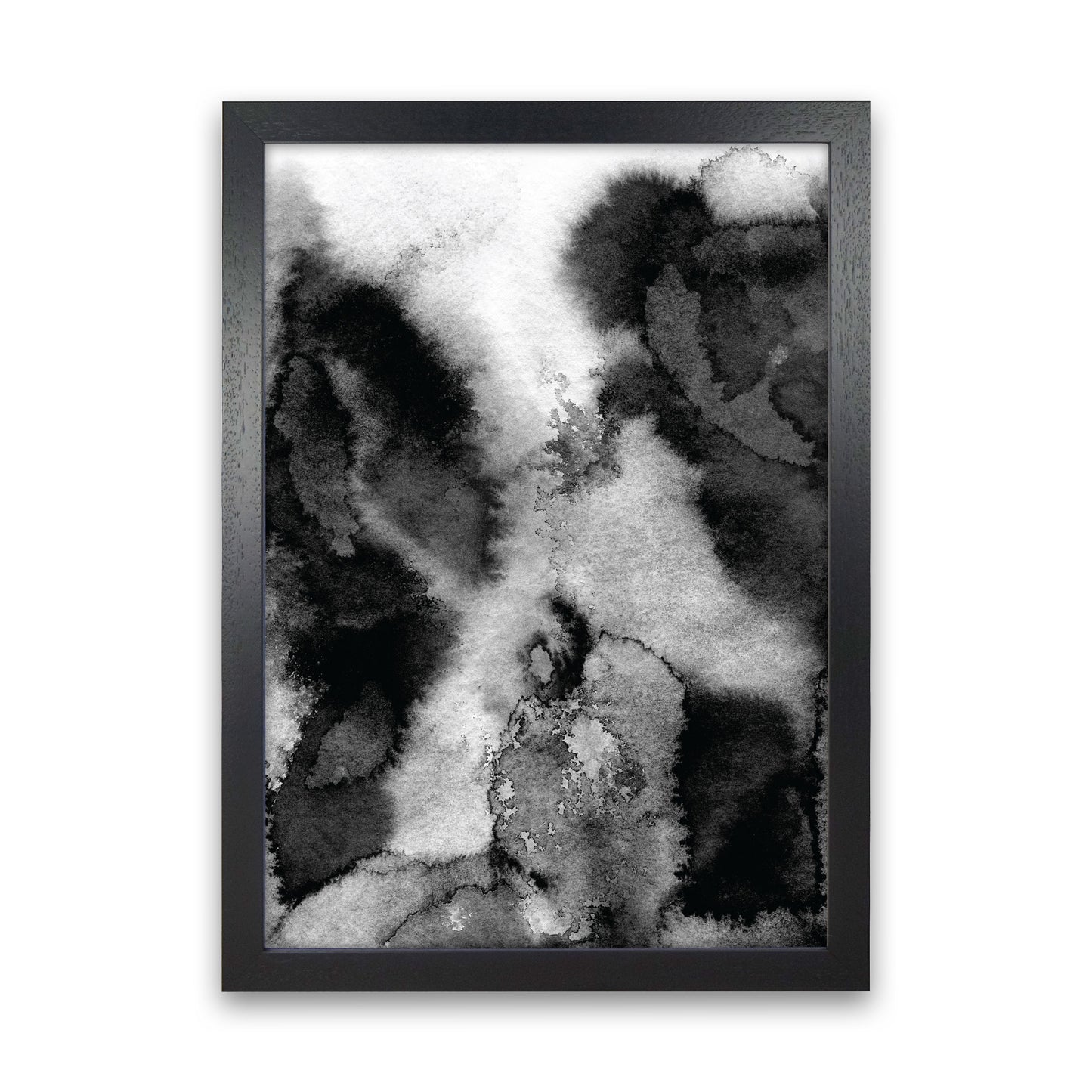 Majestic Monochrome Watercolour 11 Art Print by Pixy Paper Black Grain