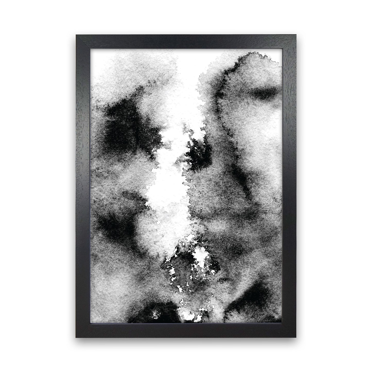 Majestic Monochrome Watercolour 10 Art Print by Pixy Paper Black Grain