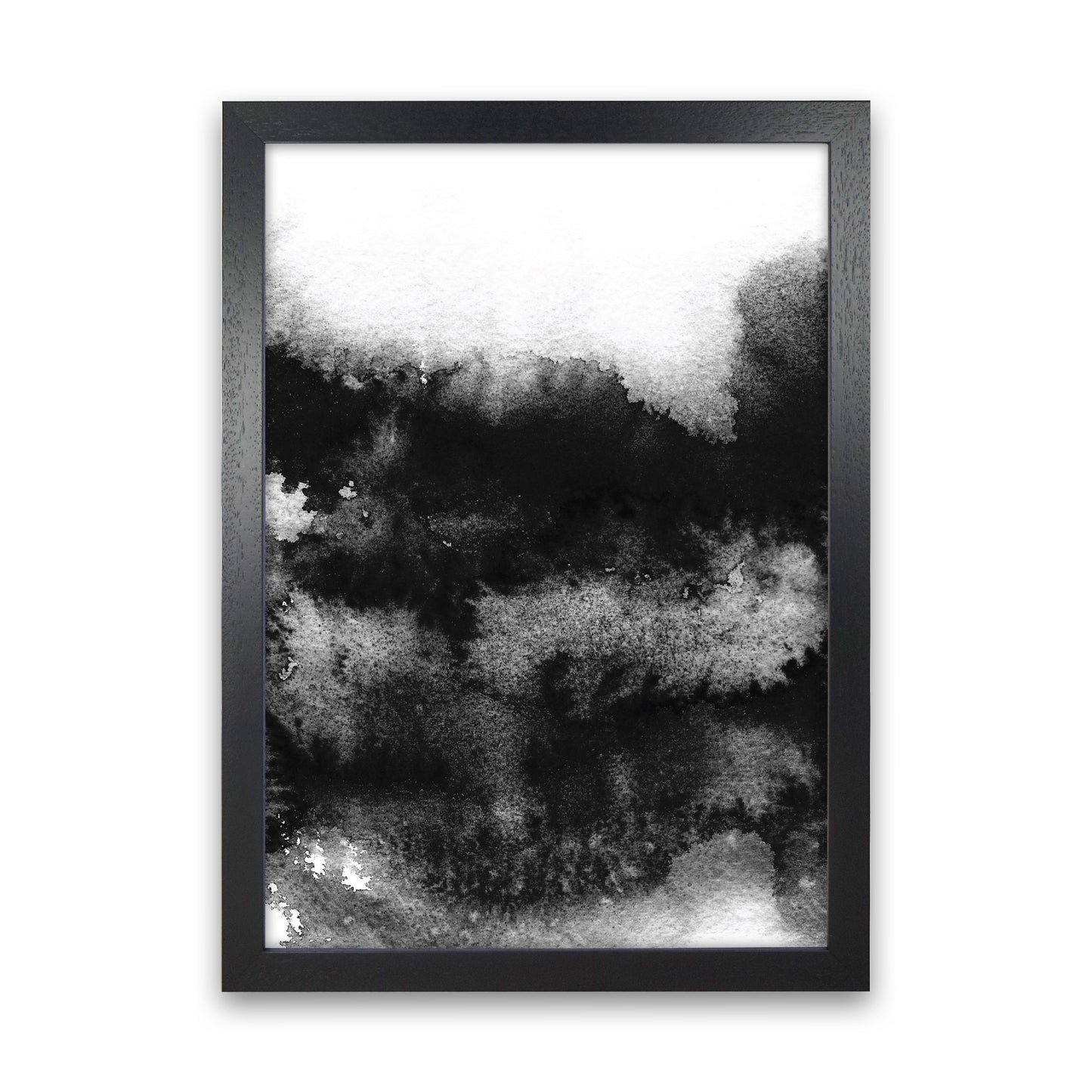 Majestic Monochrome Watercolour 05 Art Print by Pixy Paper Black Grain