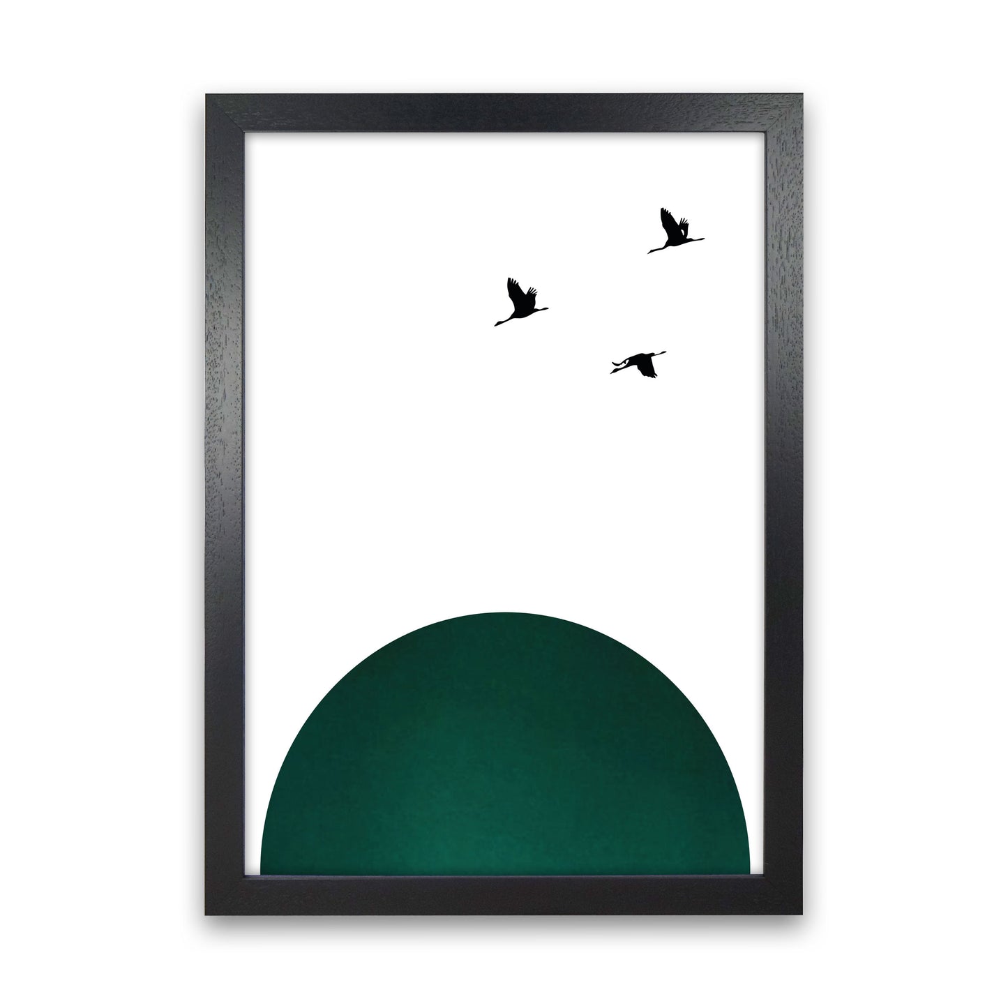 Rising sun emerald Art Print by Pixy Paper Black Grain