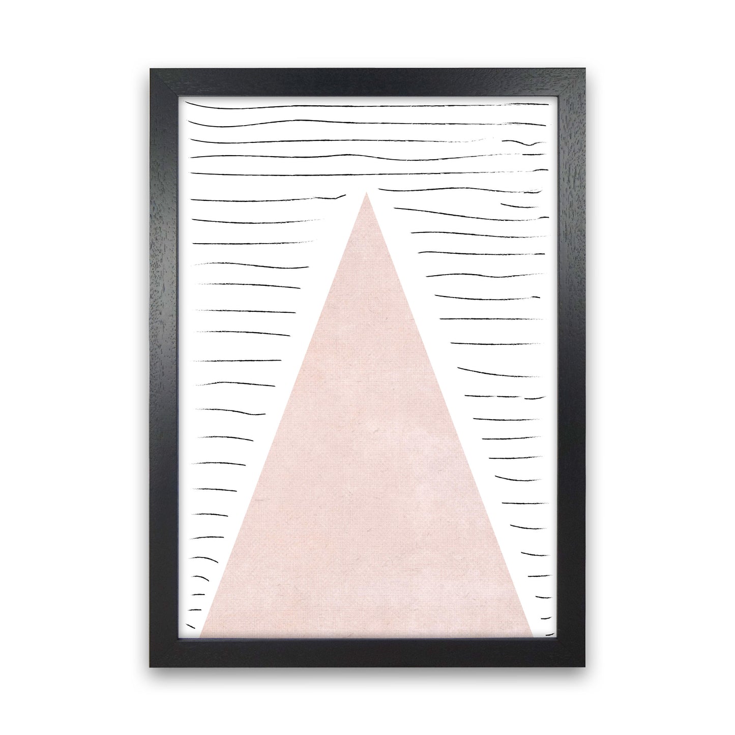 Mountains lines pink cotton Art Print by Pixy Paper Black Grain
