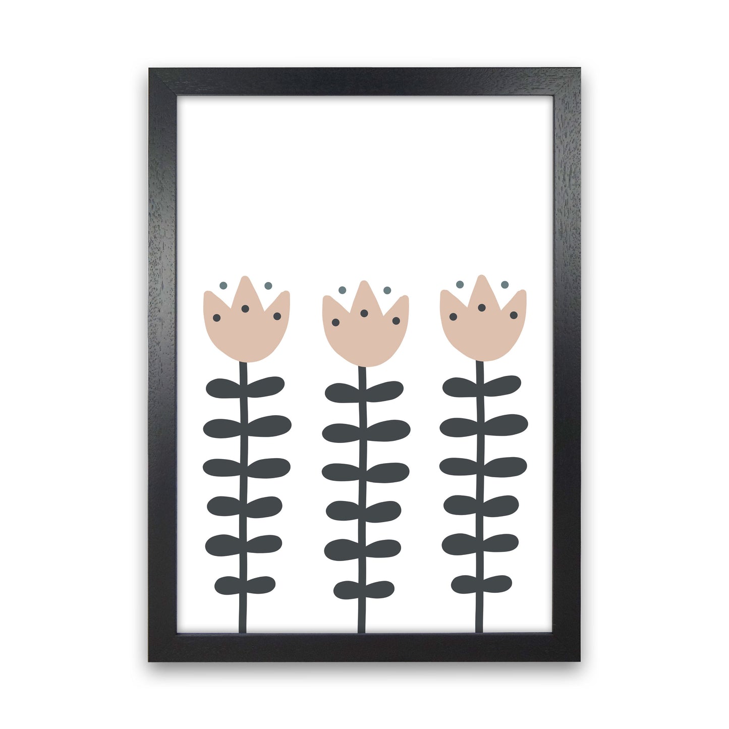 Inspired Flowers Art Print by Pixy Paper Black Grain