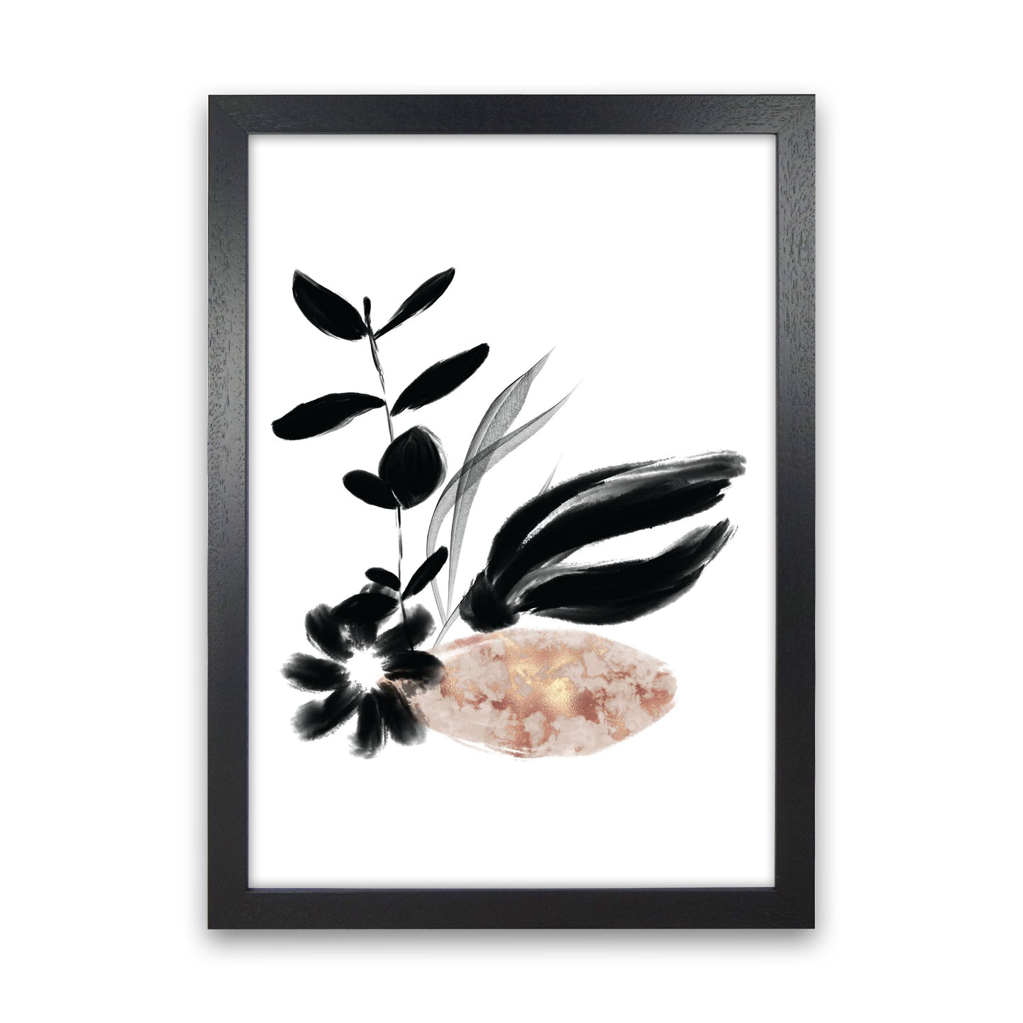 Delicate Floral 03 Art Print by Pixy Paper Black Grain