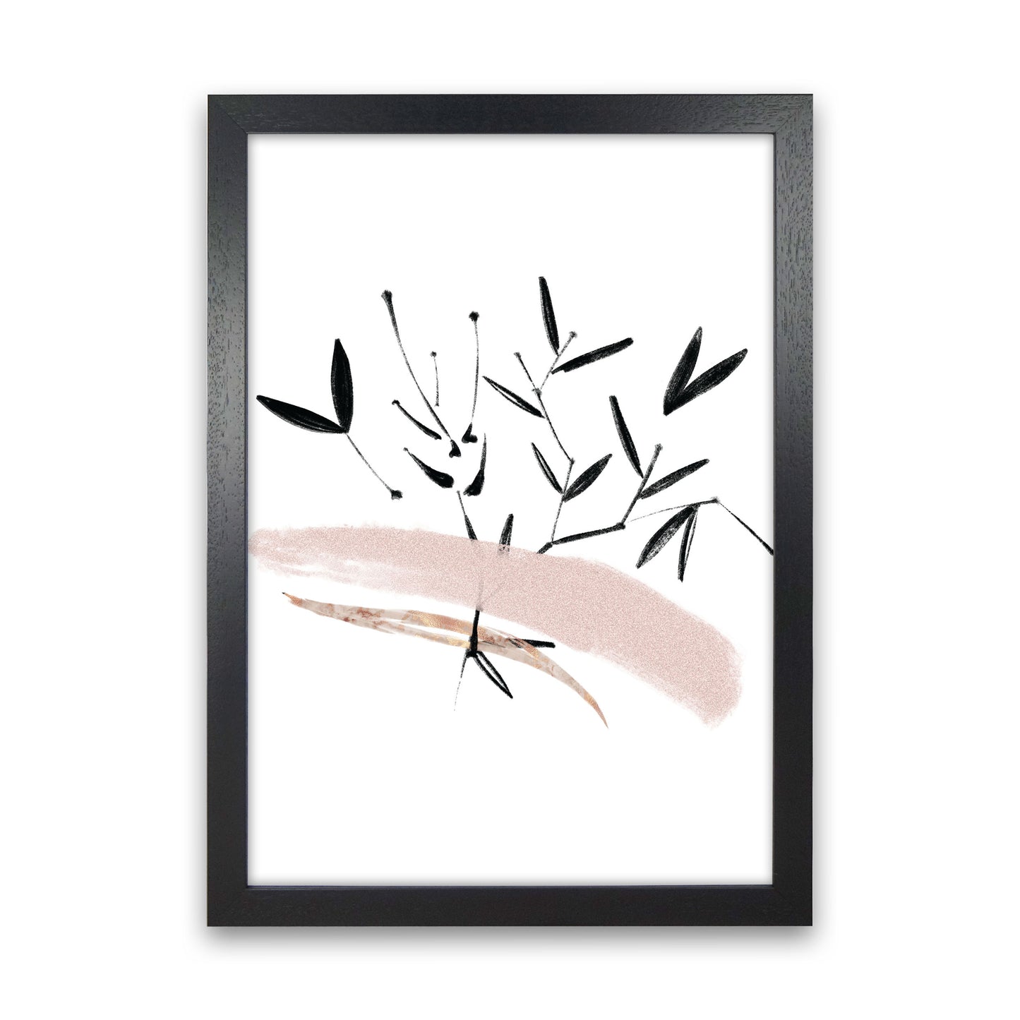 Delicate Floral 06 Art Print by Pixy Paper Black Grain