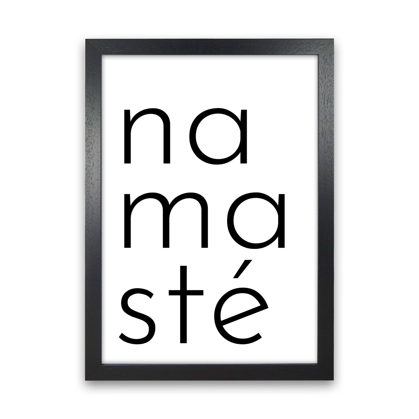 Namaste Art Print by Pixy Paper Black Grain