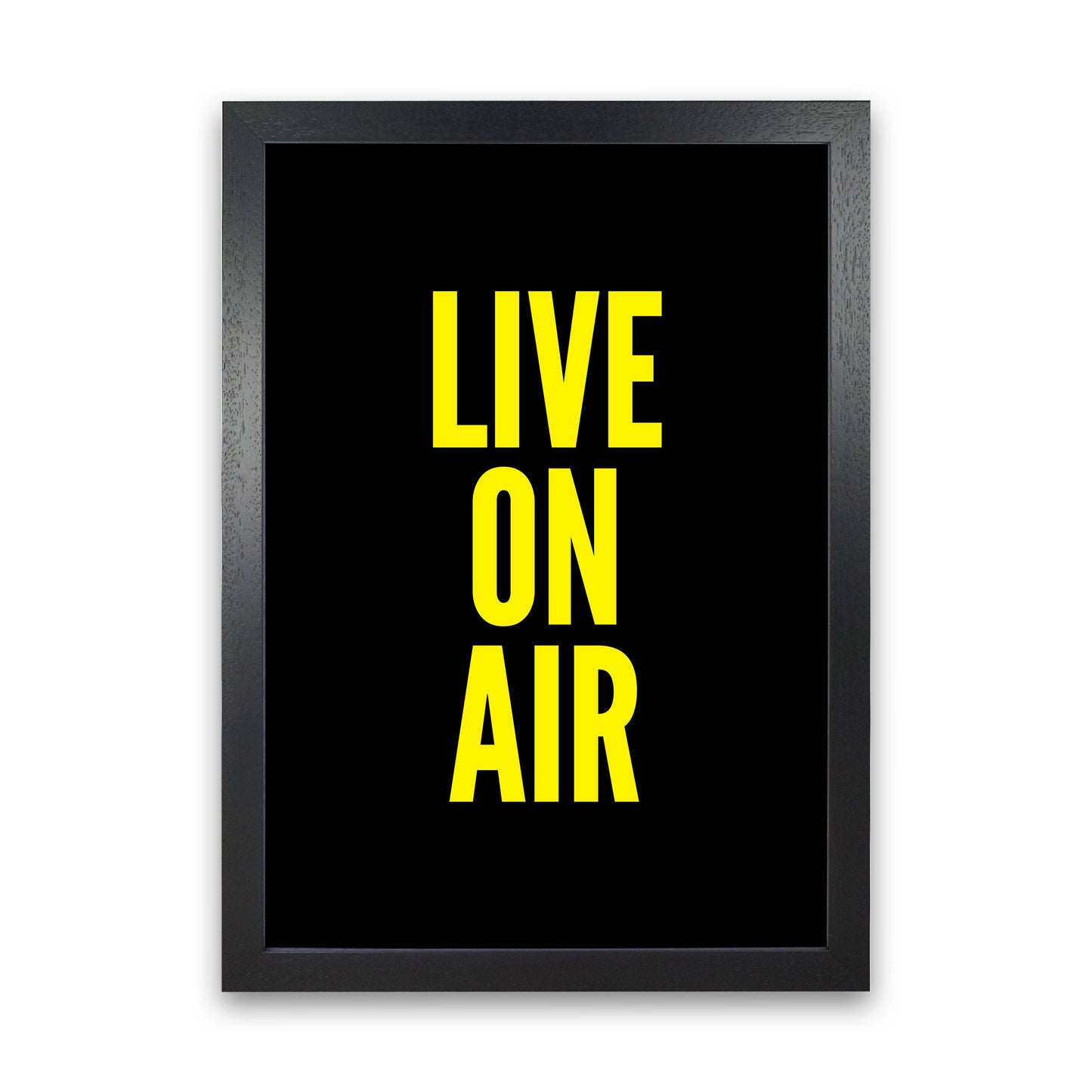 Live On Air Art Print by Pixy Paper Black Grain
