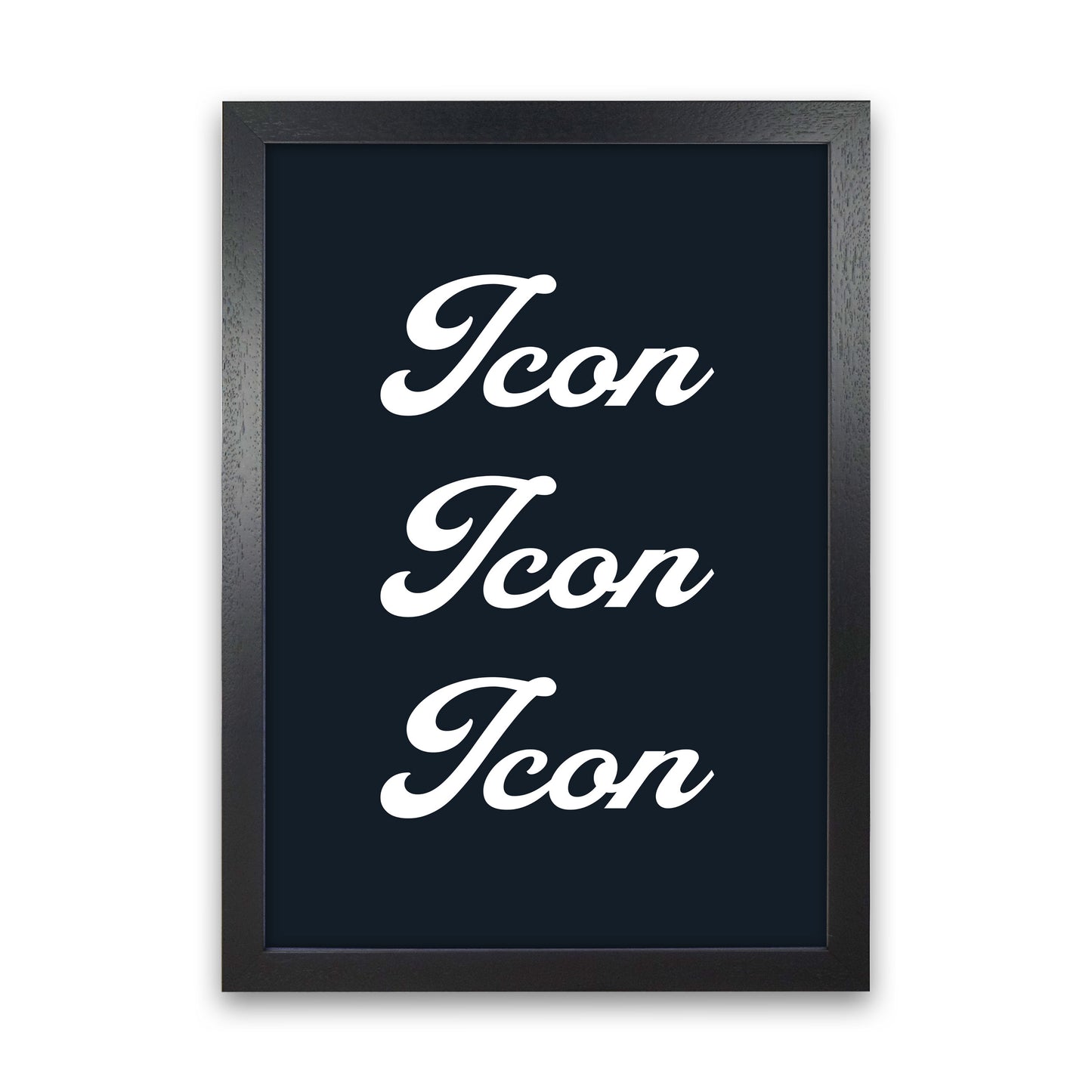 Icon Art Print by Pixy Paper Black Grain