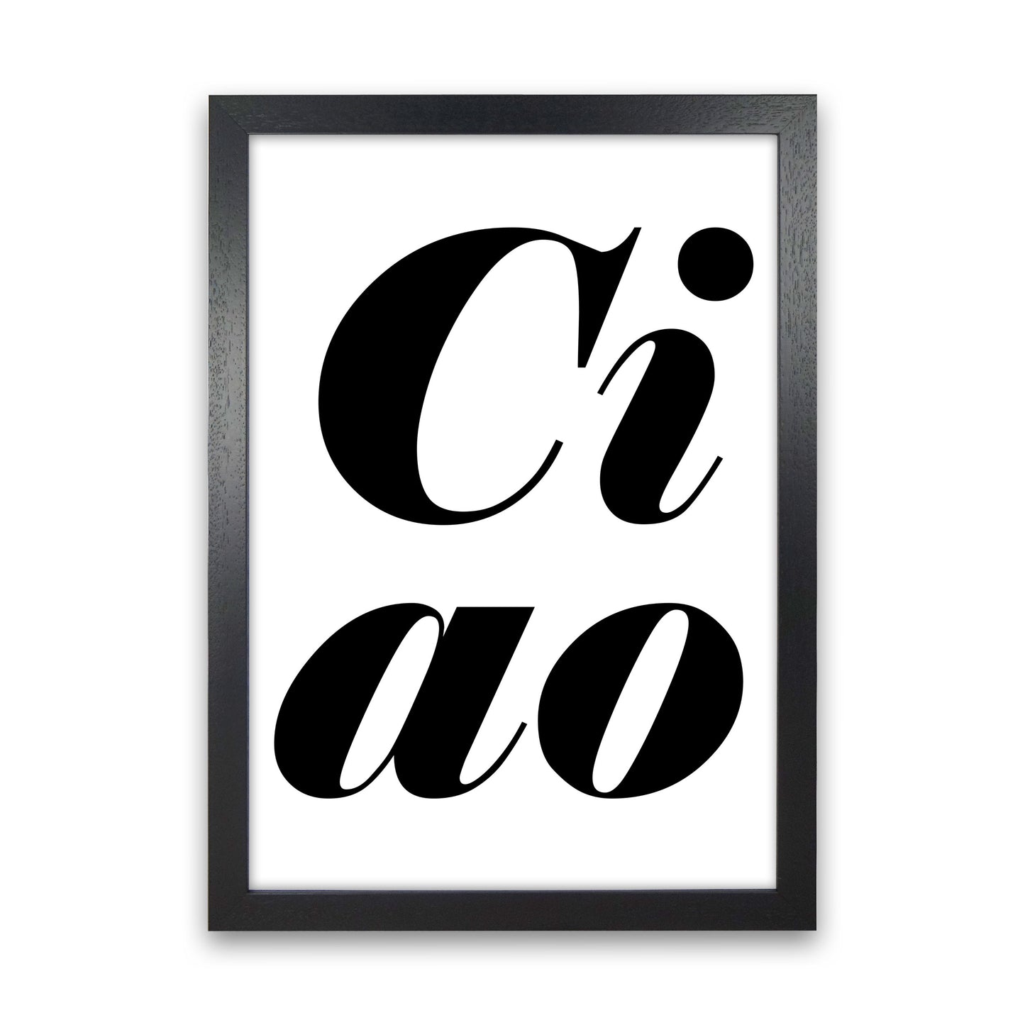 Ciao Art Print by Pixy Paper Black Grain