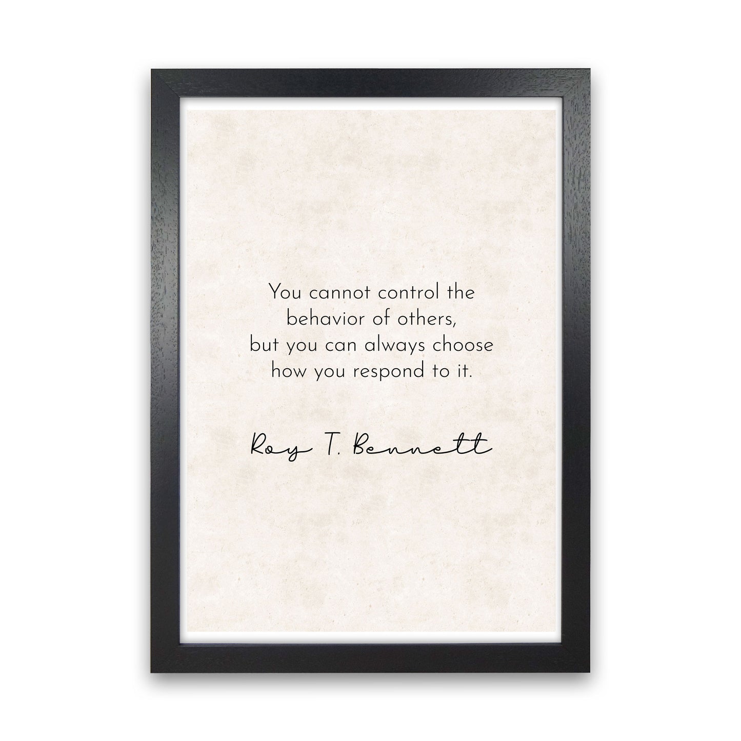 Cannot Control - Roy Bennett Art Print by Pixy Paper Black Grain
