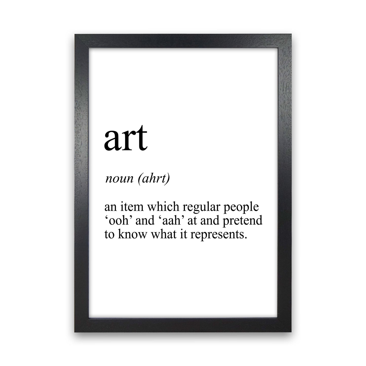 Art Definition Art Print by Pixy Paper Black Grain